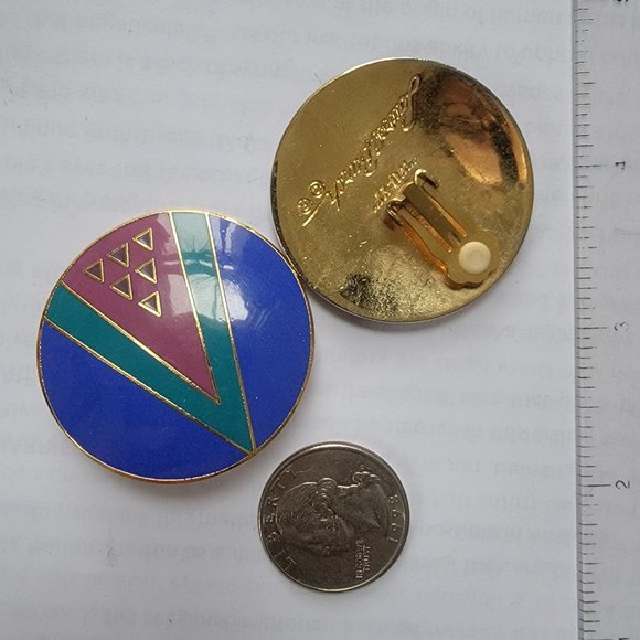 Genuine Vintage Laurel Burch Clip Ons - Picture 3 of 4